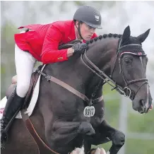  ?? CALGARY HERALD ?? Christian Sorensen, on Bobby, has a chance to be the fifth and alternate rider for Canada at the Pan American Games in July.