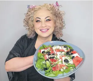  ?? CONTRIBUTE­D ?? Watermelon in a salad? Absolutely, says Chef Ilona Daniel. Featuring feta, olives and watermelon, this salad is easy to make and features the flavours of the Mediterran­ean.