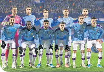  ??  ?? Don’t expect any of this Manchester City team group heading north any time soon