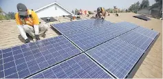  ??  ?? The renewable energy sector employed 9.8 million people worldwide in 2016, almost twice as many as in 2012, the Abu Dhabi-based Internatio­nal Renewable Energy Agency said yesterday. — Reuters photo