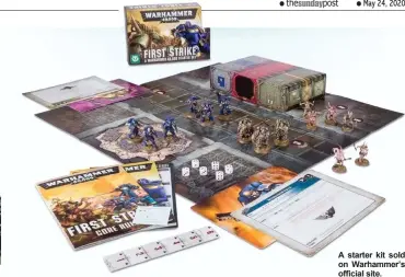  ??  ?? A starter kit sold on Warhammer’s official site.