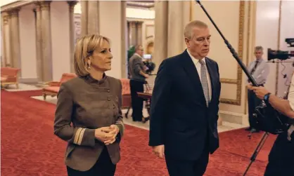  ??  ?? Emily Maitlis and Prince Andrew at Buckingham Palace: he gave her a tour after the interview. Photograph: Mark Harrison/BBC