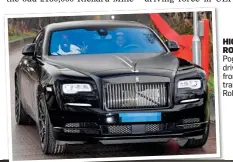  ??  ?? HIGH ROLLER: Pogba is driven away from United training in his Rolls-Royce