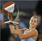  ?? | PHOTO : REUTERS ?? Aryna Sabalenka.