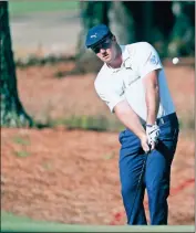  ?? AP-Gerry Broome ?? Bryson DeChambeau chips onto the 15th green, during the second round Friday in Hilton Head Island, S.C.