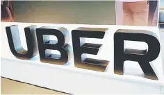  ?? — Reuters photo ?? The logo of Uber is pictured during the presentati­on of their new security measures in Mexico City, Mexico.