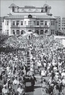  ??  ?? BEAUTY PARADE A Miss Southsea beauty contest on South Parade Pier in the 1960s