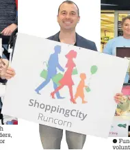  ??  ?? Fundraisin­g stall at Shopping City for Lymphoedem­a Awareness volunteers, based at Halton Hospital