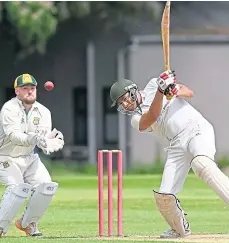  ??  ?? Huntly wicket-keeper Callam Whyte and Abrar Ahmedi.