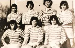  ??  ?? Rosslyn Park champs in 1973: Back from left: J Curley, J Skeath, N Robinson, J Ireland. Front row: I Ball, D Brown, S Tickle