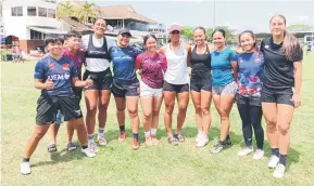  ?? ?? Borneo Eagles (left photo) and Borneo Flyers (right) are the defending champions at the Borneo Sevens rugby tournament.