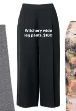  ??  ?? Witchery wide leg pants, $180 Lonely Kit jeans in Sunburst, $350