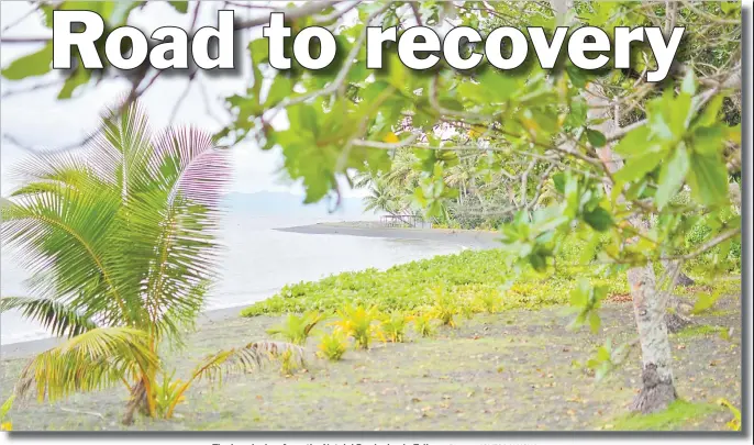  ?? Picture: JOVESA NAISUA ?? The beach view from the Natalei Eco Lodge in Tailevu.