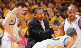  ??  ?? Mark Jackson but was fired as Golden State Warriors head coach in 2014 after leading the team to back-to-back playoff appearance­s for the first time in more than two decades. Photograph: Andrew D Bernstein/NBAE/Getty Images