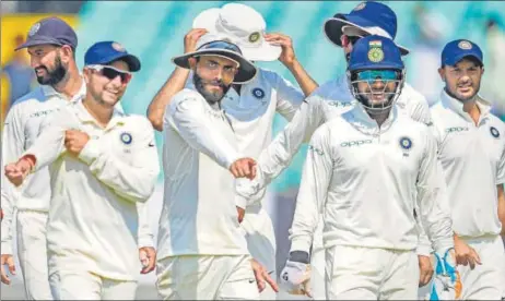  ?? PTI ?? India won their fourth Test this year out of the 10 they have played. Two of the wins, however, have come at home against the weak Afghanista­n and West Indies.