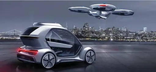  ??  ?? Pop.Up Next combines four major innovation­s transformi­ng the future of driving