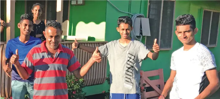  ?? Photo: Laisa Lui ?? The Ali family outside their family home in Soasoa are happy that the lockdown has been lifted on May 3,2020.