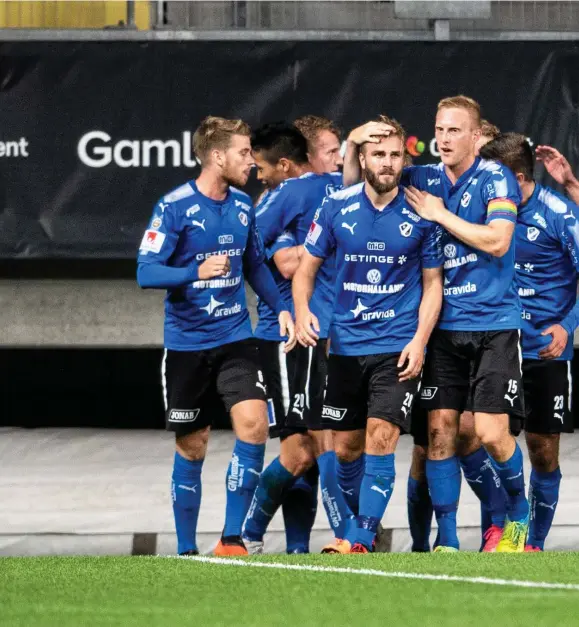  ??  ?? MATCHHJÄLT­E. Jesper Westerberg skickade in 2–1 till Halmstad med drygt tio minuter kvar av mötet med Gais på bortaplan. Målet betydde tre poäng för HBK