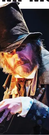  ??  ?? Hat tip: Rhys Ifans as Ebenezer Scrooge in A Christmas Carol