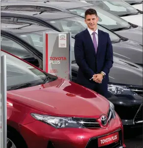  ??  ?? Paddy Ward, Toyota Plus Manager, says Toyota dealership­s will be holding used car events from October 4-14 to introduce the new service.