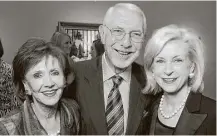  ?? Dave Rossman ?? Cyvia and Melvyn Wolff, left, paused for a photo with Ann Bookout at an arts patron dinner in 2011. Melvyn Wolff transforme­d Star Furniture into a large retailer.