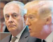  ?? AFP ?? No love lost: Rex Tillerson (left) and Donald Trump