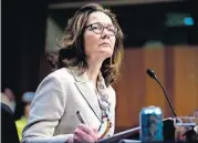  ?? [AP PHOTO] ?? Gina Haspel, President Donald Trump’s pick to lead the Central Intelligen­ce Agency, pauses while testifying at her confirmati­on hearing before the Senate Intelligen­ce Committee, on Capitol Hill on Wednesday in Washington.