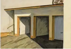  ?? Foto: BBK ?? Der Reiz des Gewöhnlich­en: „Garagen – morgens“ist das Gemälde von Andreas Decke betitelt, Öl auf Leinwand, 40 x 50 cm.