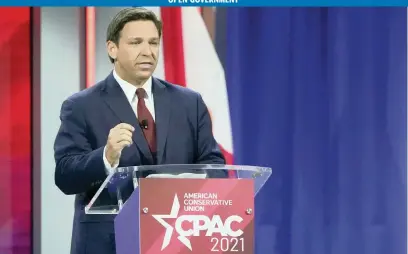  ?? JOHN RAOUX
AP ?? Gov. Ron DeSantis will give his third State of the State speech today.