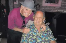  ??  ?? Piero’s Italian Cuisine Actor Joe Pesci smiles with Piero’s Italian Cuisine owner Freddie Glusman on Wednesday at Piero’s. They became friends during the filming of “Casino.”