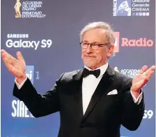  ?? GREGORIO BORGIA/THE ASSOCIATED PRESS ?? Steven Spielberg’s decision to direct Blackhawk represents a seeming departure for the filmmaker who once characteri­zed superhero movies as a trend with a limited shelf life.