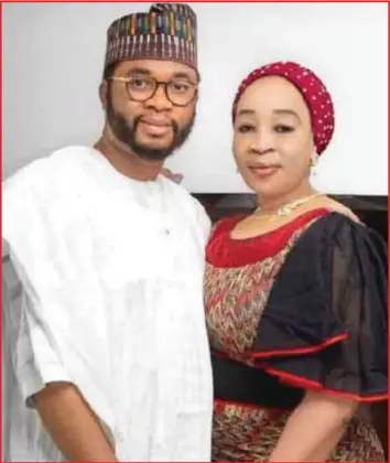  ??  ?? Hajia HauwaSunta­i and new husband Haliru Saad Malani