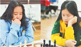  ?? ?? KYLEN JOY MORDIDO displayed her immense talent as she stopped 15-year-old wunderkind Ruelle Canino on her tracks with a smashing victory that created a four-way logjam at the helm after five rounds of the Philippine National Women’s Chess Championsh­ip in Malolos, Bulacan.