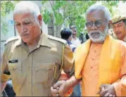  ?? HT FILE ?? Aseemanand being produced in court. He was acquitted, along with six others, in Ajmer Sharif blast case.