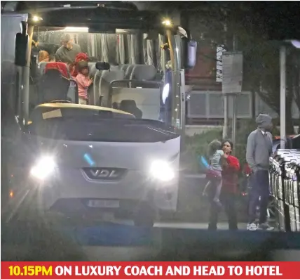  ?? ?? 10.15PM ON LUXURY COACH AND HEAD TO HOTEL