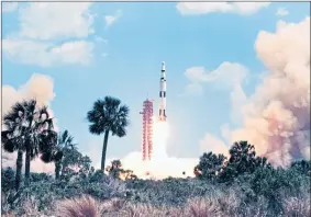  ??  ?? Saturn V rocket lifts off from Kennedy Space Centre onJuly 16, 1972