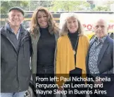  ??  ?? From left: Paul Nicholas, Sheila Ferguson, Jan Leeming and Wayne Sleep in Buenos Aires