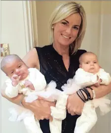  ??  ?? MOTHERHOOD MEANT MORE: Clair McGlynn discovered that her fiancé produced no sperm, so left him and became a single mother to twins – with the help of both donor eggs and sperm.