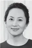  ??  ?? Meng Wanzhou