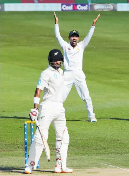  ??  ?? Jeet Raval scored 45 but his dismissal triggered the loss of three wickets for two runs just before lunch yesterday.