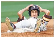  ??  ?? Deer Park’s Kolton Fowler laments being picked off third base in the fourth inning.