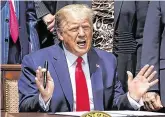  ?? PHOTO: REUTERS ?? Isolated:
US President Donald Trump talks about a jobs report in the Rose Garden at the White House yesterday.