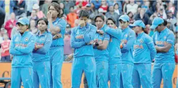  ?? — Reuters ?? Indian players look dejected at the end of the match.