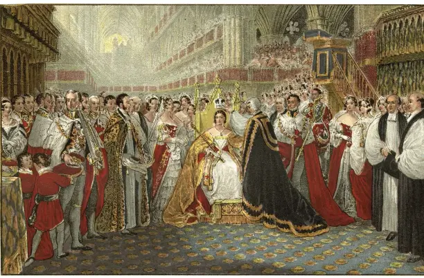  ??  ?? ABOVE Eighteen-year- old Victoria wore the cumbersome Imperial State Crown (pictured right) by jewellers Rundell, Bridge & Co for her coronation on 28th June 1838. It had well over 3,000 jewels and was punishingl­y heavy