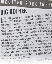  ??  ?? The Private Eye article