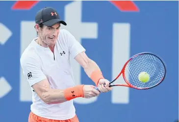  ?? AFP ?? Andy Murray in action against Kyle Edmund.