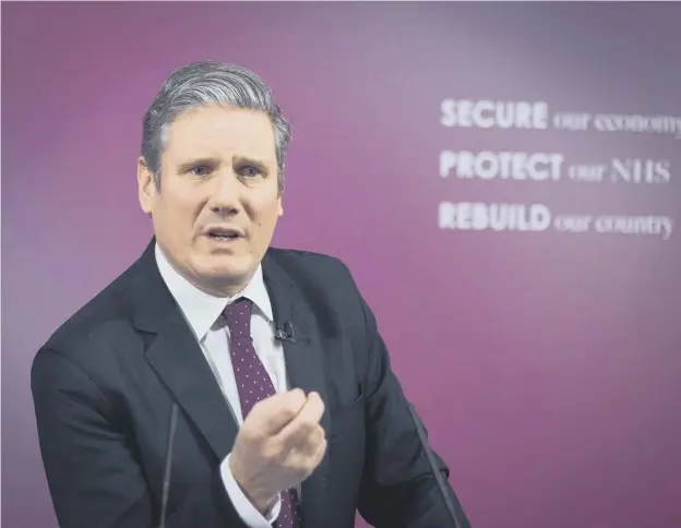  ??  ?? 0 Labour leader Sir Keir Starmer was accused of using ideas championed by the Conservati­ves