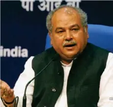  ??  ?? Narendra Singh Tomar, Union Agricultur­e Minister