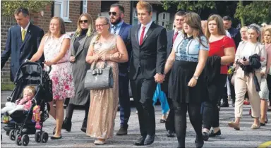  ??  ?? The funeral procession leaves Chloey Marshall’s home in Canterbury