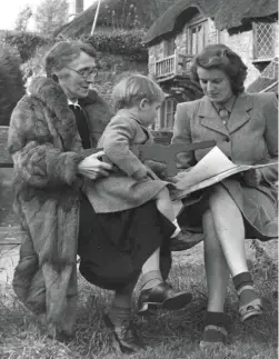  ??  ?? Three generation­s in one photograph, taken in the 1940s
